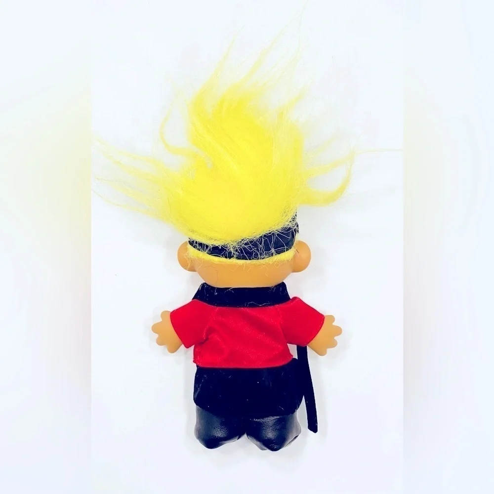 Vintage Russ Horse Jockey Troll Doll Yellow Hair Equestrian Horse Racing